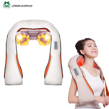 Load image into Gallery viewer, JinKaiRui U Shape Electrical Shiatsu Massager Shawl Roller Heat Massage
