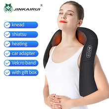 Load image into Gallery viewer, JinKaiRui U Shape Electrical Shiatsu Massager Shawl Roller Heat Massage