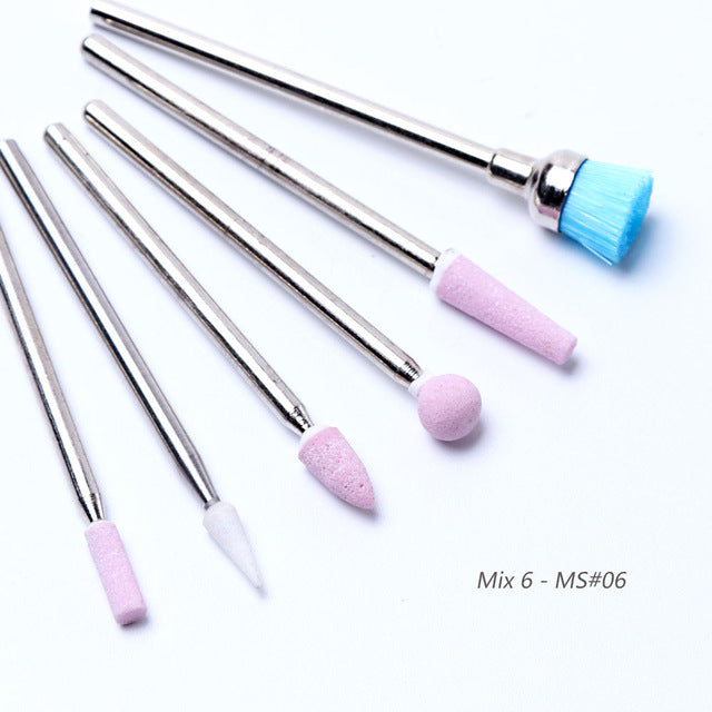 6pcs Ball Nail Drills Bits Stone Ceramic Milling