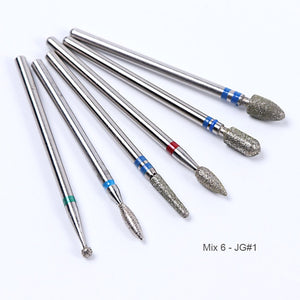 6pcs Ball Nail Drills Bits Stone Ceramic Milling