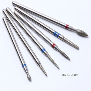 6pcs Ball Nail Drills Bits Stone Ceramic Milling