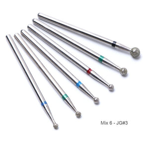 6pcs Ball Nail Drills Bits Stone Ceramic Milling