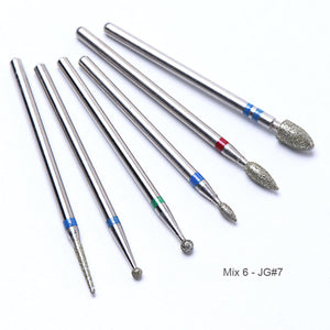 6pcs Ball Nail Drills Bits Stone Ceramic Milling