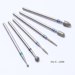 6pcs Ball Nail Drills Bits Stone Ceramic Milling