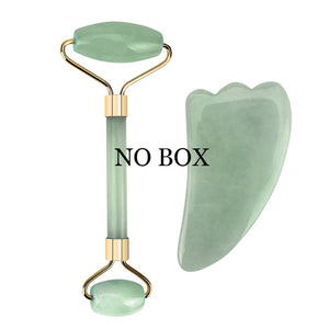 Rose Quartz Roller Slimming Face Massager Lifting Tool Natural Jade