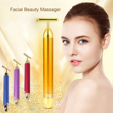 Load image into Gallery viewer, Slimming Face roller  24k Gold Colour