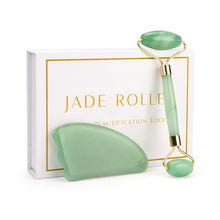 Load image into Gallery viewer, Rose Quartz Roller Slimming Face Massager Lifting Tool Natural Jade