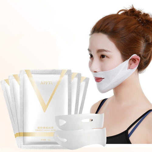 1pcs 4D Double V Face Shape Tension Firming Mask